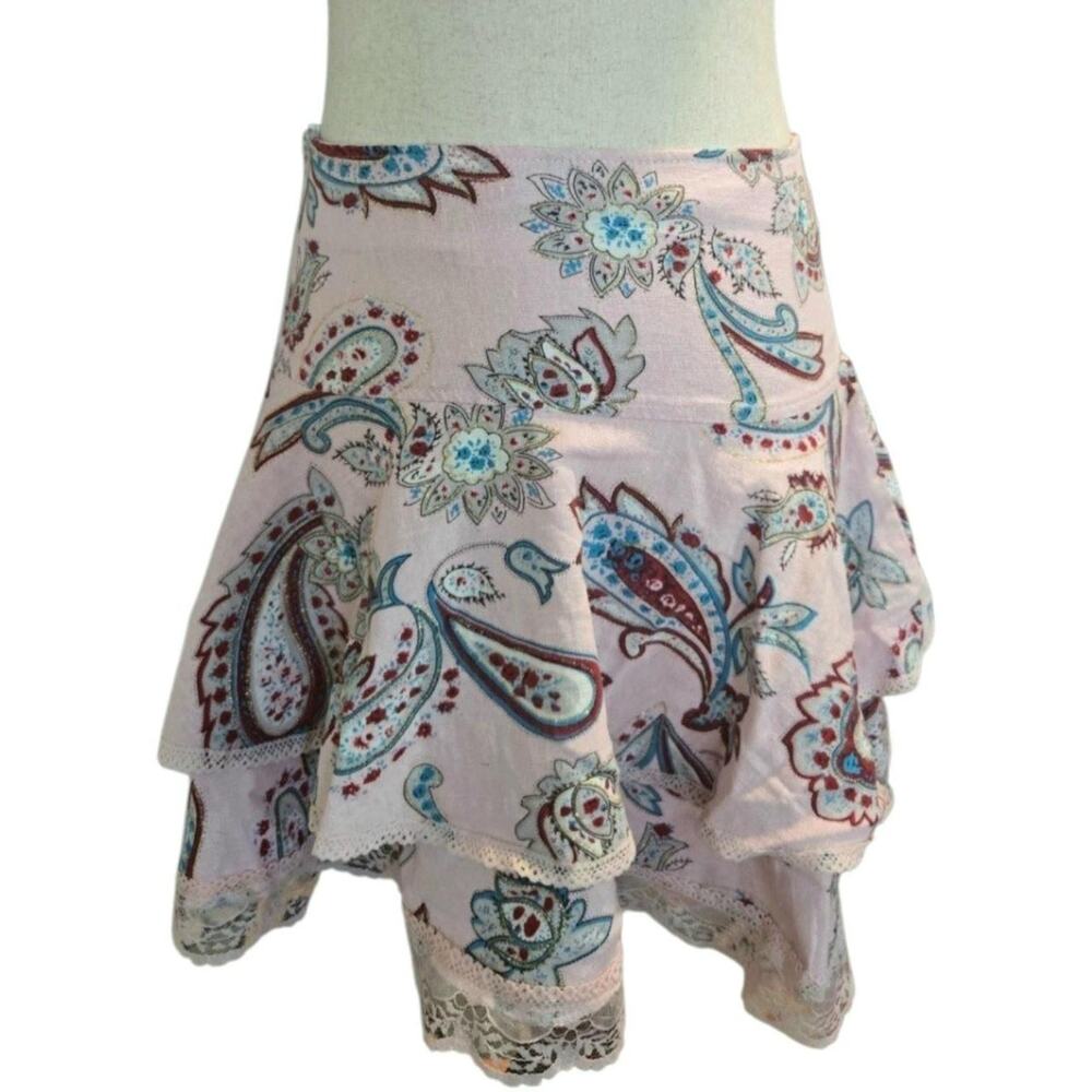 Softest pastel pink paisley mini